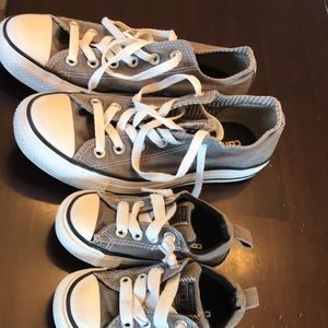 Converse all stars with matching baby shoes